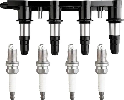 Miniatura 16 de Juego de 4 bobinas de encendido UF316 90919-02240 y 4 bujías de iridio compatibles con Scion Toyota XA XB Yaris Echo Prius Camry - L4 1.5L
