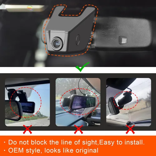 Miniatura 3 de mangoal Cámara de tablero 4K personalizada para Ford Taurus 2013-2019, Base XLT ST_Line Limited Timberline Platinum King Ran (modelo A), video UHD
