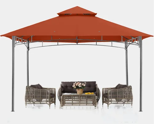 Miniatura 19 de ABCCANOPY Gazebos para patios 10x10 - Gazebo con marco de acero para exteriores para césped, patio trasero, jardín, terraza (gris oscuro)