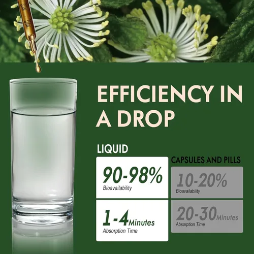 Miniatura 5 de Goldenseal Extracto de raíz líquida gota para apoyo inmunológico y respiratorio de la salud pulmonar, suplemento de fórmula herbaria 6 en 1