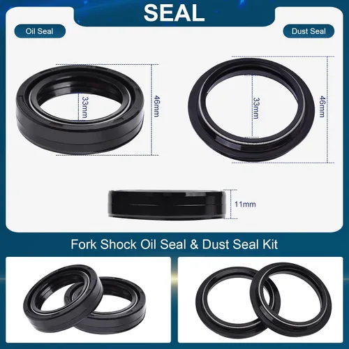 Miniatura 2 de Kit de sello de aceite de horquilla y sello antipolvo de 33X46X11mm para Honda CB400 A T F, CX500 B/CB/CC, CMX 250 Rebel, CM250, CL/CBX 250, CM400C
