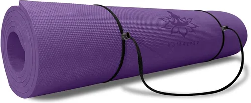 Hatha Yoga Tapete de yoga de TPE grueso de 72 x 27 x 1/3 pulgadas, antideslizante, ecológico, tapete de ejercicio para yoga, pilates y Púrpura