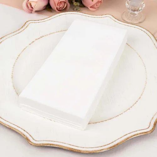 Miniatura 23 de Efavormart - Paquete de 20 servilletas de papel Airlaid suaves de lino de color burdeos, altamente absorbentes, desechables Borgoña