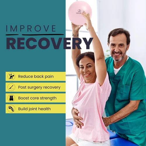 Miniatura 2 de ProBody Pilates Bolas de Ejercicio para Terapia Física - Pequeña Bola de Ejercicio de 9 Pulgadas para Entre las Rodillas para Rehabilitación, Barra