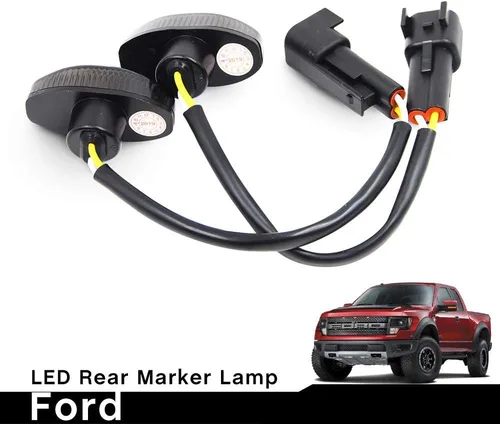 Miniatura 3 de Luces LED de Marcador Lateral para Ford F150 SVT Raptor Pick Up 2010-2014, Luces de Marcador Trasero/Trasera F150, Lente Ahumada Roja, Kits de Luz