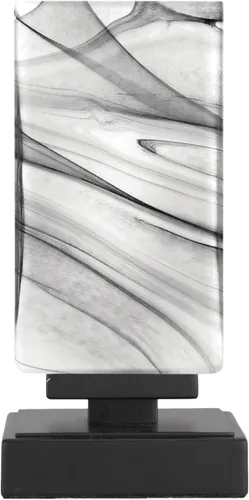 Miniatura 16 de Toltec Lighting Luna Accent - Lámpara de mesa, acabado grafito, cristal cuadrado de burbujas ahumadas de 3.5 pulgadas