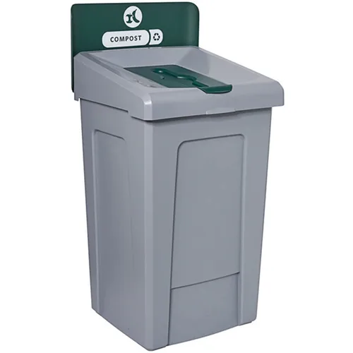 Estación de reciclaje de abono de 33 galones con tapa, papelera de reciclaje, cubo de basura exterior, kit de estación de reciclaje, plástico