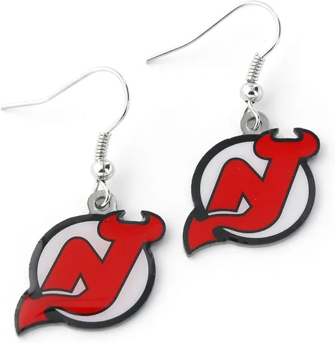 Miniatura 6 de aminco NHL womens NHL Logo Dangler Earrings