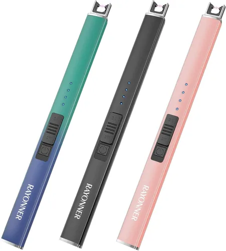 Miniatura 12 de Encendedor eléctrico con bloqueo de seguridad USB recargable a prueba de viento y sin llama de arco de plasma para rellenos de cestas de Pascua