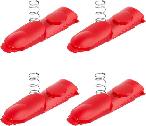 Threehoney Paquete de 4 botones de pestaña de clip de cabezal de limpiador con resorte de repuesto compatible con Dyson V7, V8, V10, V11 y V15