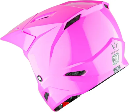 Miniatura 8 de 1Storm - Casco de motocross para jóvenes, ATV, BMX, MX, bicicleta todoterreno, kart, patineta, casco para niños, multideporte, rosa brillante +