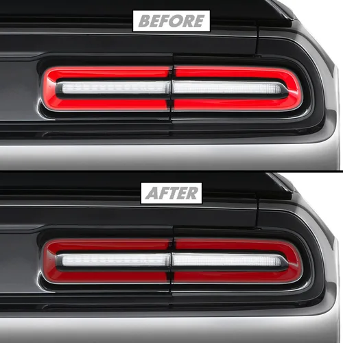 Miniatura 5 de SlickMod Tinte de humo de vinilo precortado para la luz trasera Dodge Challenger 2015-2022 (1. luz trasera, 20% humo oscuro)