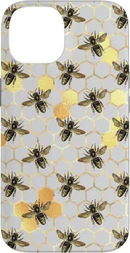 Miniatura 4 de iPhone 12 Pro Max Bumble Bee - Honeycomb Apicultor amarillo Abeja patrón caso