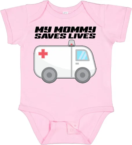 Miniatura 9 de inktastic My Mommy Saves Lives- Body para bebé de ambulancia