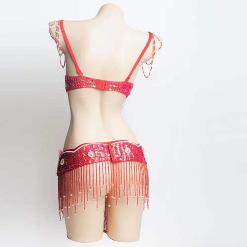 Miniatura 3 de ROYAL SMEELA Disfraz de danza del vientre para mujer, brasier tribal y cinturón, sexy traje de baile profesional para carnaval