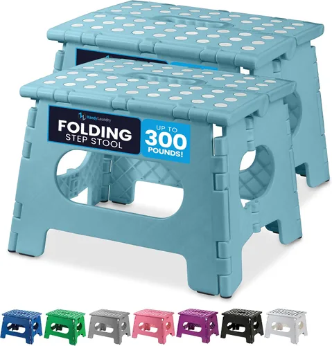Miniatura 22 de Handy Laundry Taburete plegable de paso - Taburete plegable lo suficientemente resistente para apoyar a adultos y lo suficientemente seguro