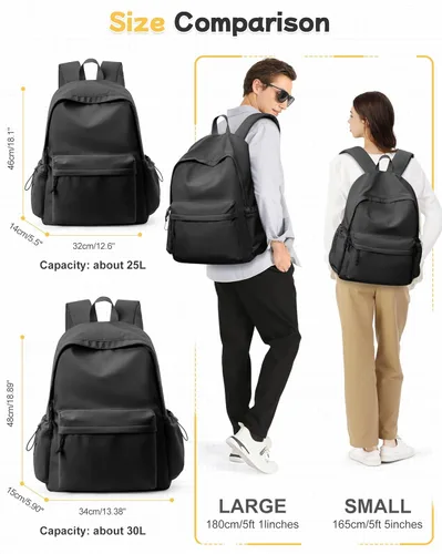 Miniatura 3 de Mochila para escuela, mochila de escuela secundaria para adolescentes, niñas y niños, Grande negro, Classic