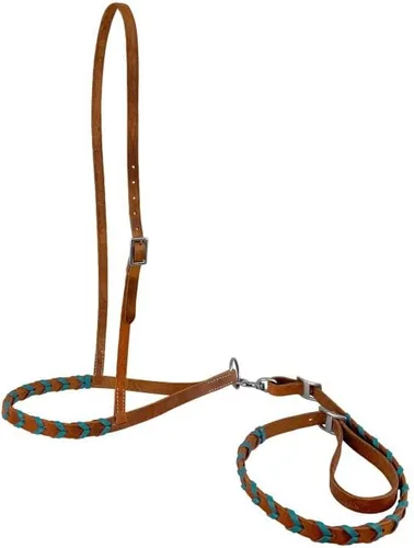 Miniatura 4 de Showman Argentina Cuero Trenzado Noseband Tie Down