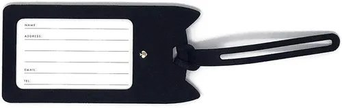 Miniatura 4 de Kate Spade New York Etiqueta de equipaje de silicona con correa duradera, gato negro