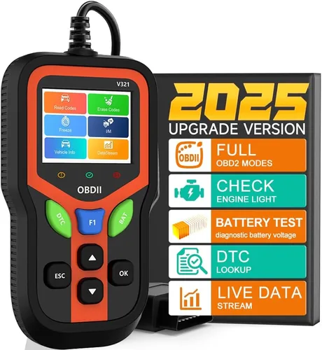 Escáner OBD2 - Herramienta de diagnóstico para lector de códigos de automóvil para comprobar la luz del motor, lector de códigos de fallas y