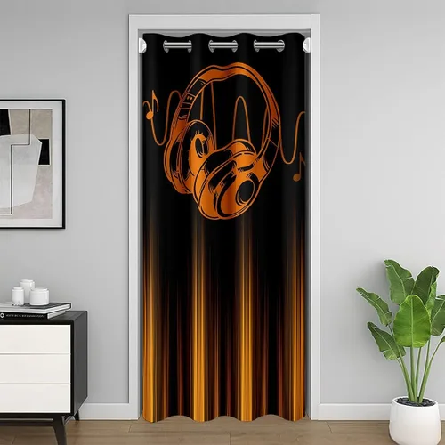 Miniatura 14 de Feelyou Cortina de puerta con ecuación matemática, privacidad, 1 panel, 34 x 80 pulgadas, espacio exterior, galaxia, 30% a 50% opaco, aislamiento