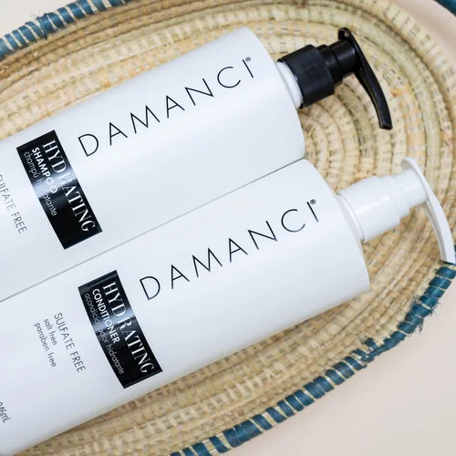Miniatura 5 de Damanci Champú hidratante y acondicionador dúo, champú y acondicionador sin sulfato para cabello seco, con queratina y colágeno, sin parabenos ni