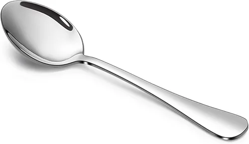 Miniatura 10 de Juego de tenedores y cucharas, 6 piezas de tenedores para ensalada de 6.7" y 6 piezas de cucharas para sopa de 6.7", juego de cubiertos de acero