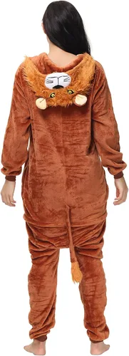 Miniatura 3 de Pijama de forro polar de animal para mujer, disfraz de una pieza para Navidad, Halloween, cosplay