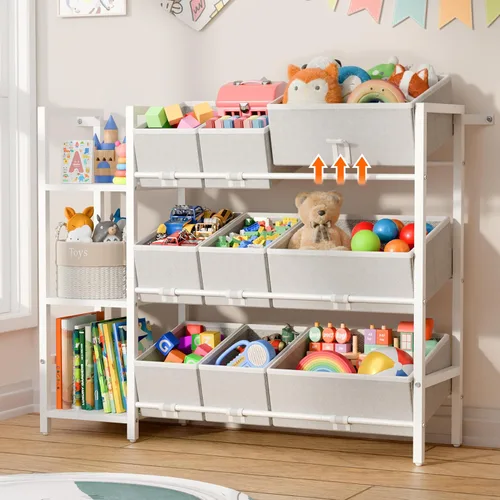 CODACE Organizadores y almacenamiento de juguetes para niños, estante de juguetes para sala de juegos, habitación de los niños y organización de la