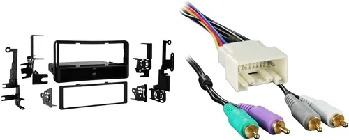 Miniatura 6 de Metra 99-8206 Kit de instalación DIN individual para Toyota Highlander/4 Runner 2001-2007, negro y arnés de cableado de radio 70-1761 para altavoz
