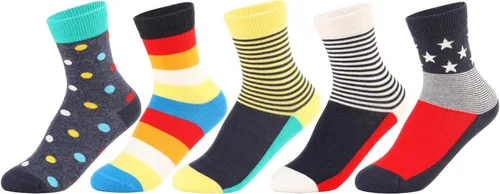 Miniatura 8 de SUNBVE Calcetines de vestir de algodón suave para niños y niños