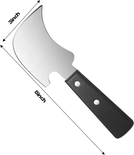 Miniatura 2 de Hanaive Paquete de 2 cuchillos basculantes para discapacitados, cuchillos afilados para carne con una sola mano, equipo adaptativo, artilugio, 8 x 3