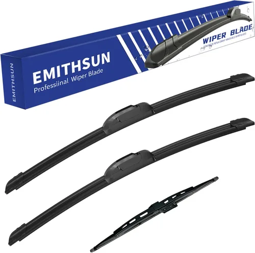 Miniatura 22 de EMITHSUN® Juego de limpiaparabrisas de repuesto para Jeep Wrangler 2007-2017, que cumplen con la calidad OEM, juego de limpiaparabrisas delanteros
