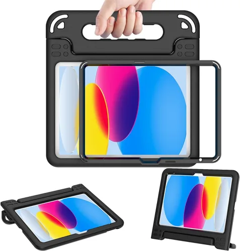 AVAWO - Funda infantil para iPad de 10.9 pulgadas con protector de pantalla integrado, duradera, a prueba de golpes, ligera, con mango protector y