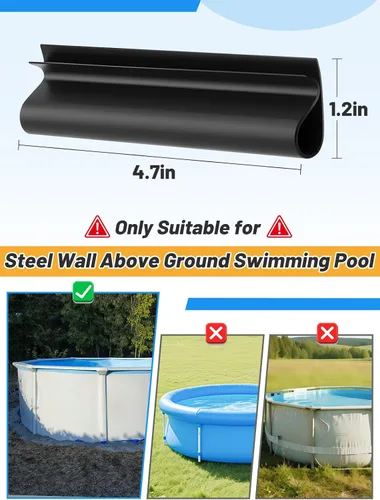 Miniatura 3 de 48 piezas de clips para cubierta de piscina de invierno de 4.7" - Kit de cierre de piscina para piscinas de pared de acero sobre el suelo