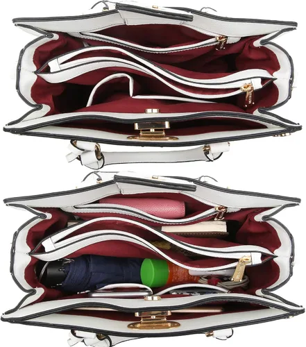 Miniatura 5 de Dasein - Carteras y bolsas de mano para mujer bolsas planas con asa superior bolso de hombro bolso de trabajo con cartera a juego