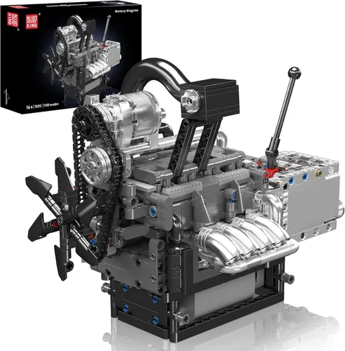 Mould King 10212 Kit de construcción de modelo de motor rotativo, más de 1130 piezas, juego de ensamblaje de motor Wankel motorizado con movimiento