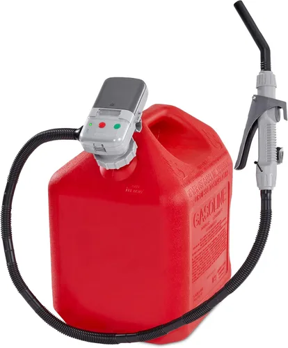 Bomba automática de transferencia de combustible DEWAY con boquilla para control de flujo y parada, se adapta a la mayoría de las latas de gasolina,