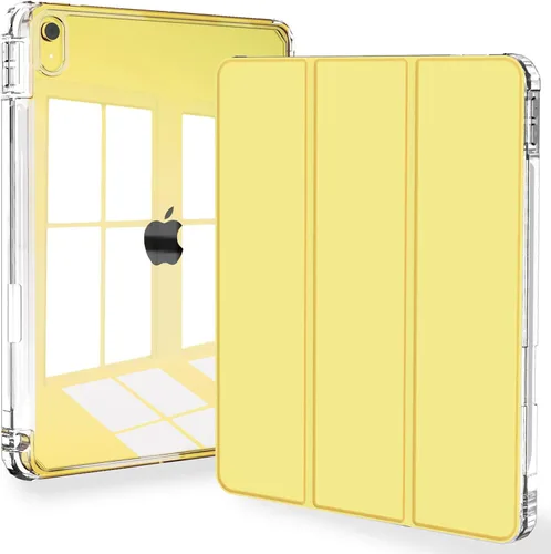 Miniatura 43 de Feams Funda para iPad (A16) 11ª generación de 11 pulgadas 2025, iPad de 10.9 pulgadas 2022, cubierta trasera transparente delgada de tres pliegues