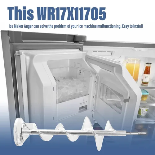 Miniatura 4 de Barrena dispensadora de fabricador de hielo mejorada para piezas de repuesto de refrigerador GE WR17X11705 WR17X11939 PS1018130 AP3849786 AP3672963
