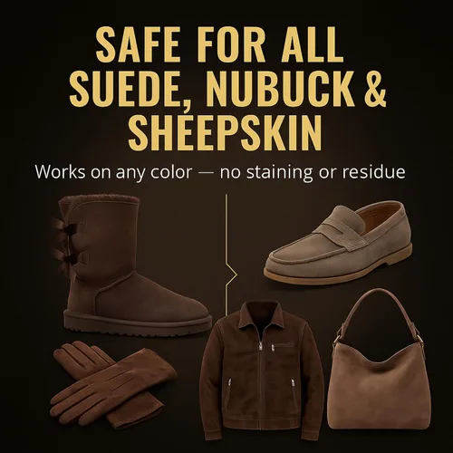 Miniatura 7 de Leather Hero Kit de limpieza de gamuza y piel de oveja, compatible con botas UGG, limpiador y acondicionador de espuma, protector de agua y manchas