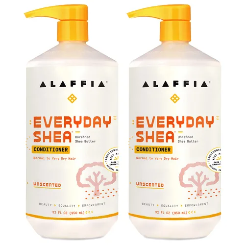 Miniatura 8 de Alaffia Acondicionador, vainilla y menta, paquete de 2 – Acondicionador diario sin sulfato de karité con manteca de karité y aceite de coco, 32