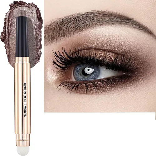 Miniatura 21 de Barra de Sombra de Ojos Rosa, Lápiz de Sombra de Ojos Cremoso, Acabado Brillante, Hipoalergénico, Resistente al Agua, de Larga Duración, Lápiz