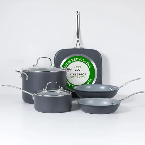 Miniatura 5 de Commercial CHEF Juego de 3 sartenes redondas de hierro fundido de 8 pulgadas, 10 pulgadas y 12 pulgadas, utensilios de cocina de hierro fundido