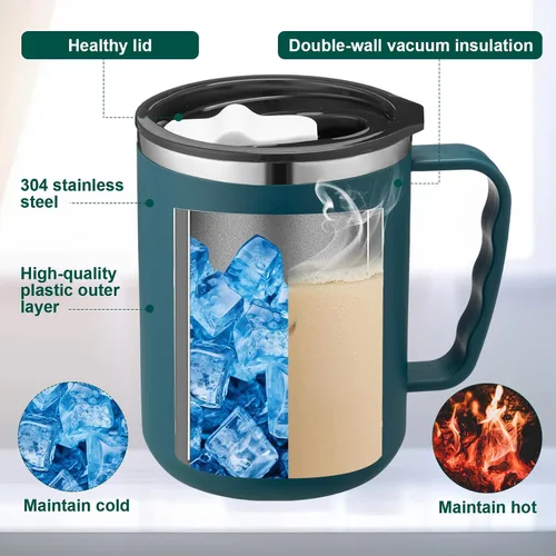 Miniatura 3 de Lallisa 12 Piezas Regalos de Reconocimiento para Empleados al Por Mayor Taza de Café de Viaje de 17 oz con Tapa y Asa para Mujeres Regalos