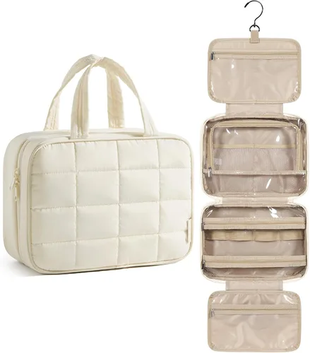 Miniatura 13 de Bolsa de viaje para artículos de aseo personal BAGSMART con organizador para joyas, bolsa de viaje colgante para artículos de tocador, organizador
