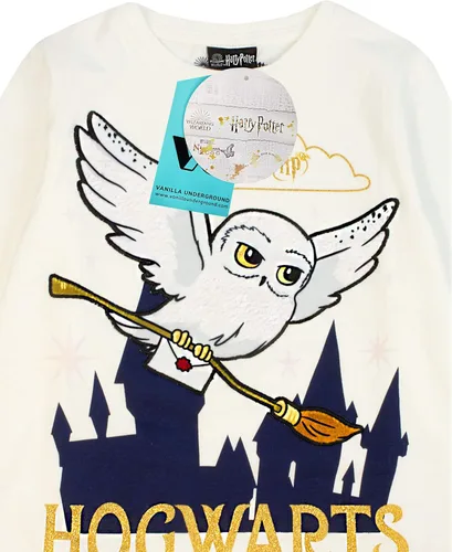 Miniatura 5 de Harry Potter Conjunto de pijama para niñas Hedwig de manga larga y pantalones de forro polar