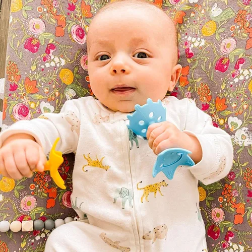 Miniatura 5 de Innobaby Original Teethin' Smart EZ Grip Star Mordedor y juguete sensorial para bebés y niños pequeños. Mordedor sin BPA Azul