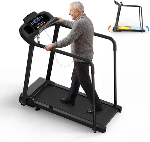 Miniatura 8 de Lastforever Walking Treadmills with Extended Handrails, 2.5HP Quiet Motor, Heart Rate Monitor, 310 lbs Capacity, Treadmill for Seniors, Recovery &