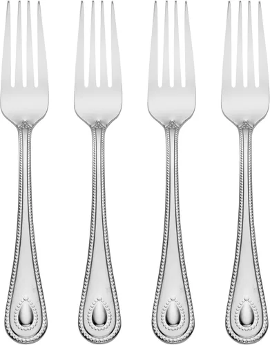 Lenox 894745 French Perle - Tenedores de ensalada, juego de 4